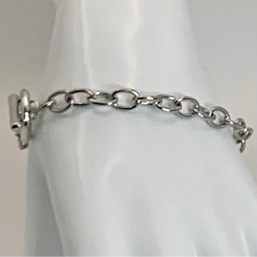 Toggle Clasp Stainless Steel Charm Bracelet Blank. NWOT - Picture 6 of 8